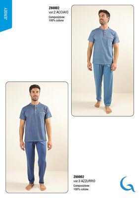 PIGIAMA UOMO M/M Z60002 Tellini S.r.l. Ingrosso Abbigliamento